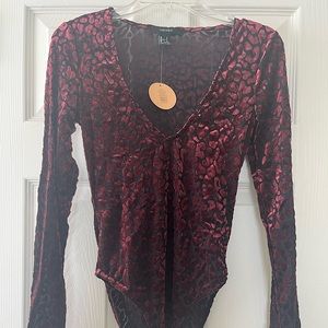 Red Cheetah Print Bodysuit